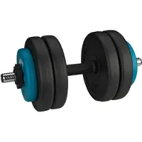 Avento 6 Synthetic Weight Plate Set Dumbbell Bleu,Noir 15 kg