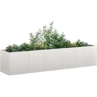 vidaXL Jardinière 200x40x40 cm acier inoxydable