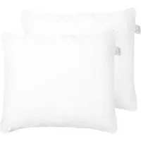 Beliani Lot De 2 Oreillers Errigal Microfibre Haut 80 X 80 Cm Blanc