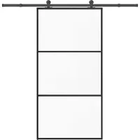 vidaXL Porte coulissante avec ferrure 102x205 cm Verre ESG & aluminium