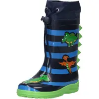 Beck Bottes en caoutchouc 'Dinoworld' bleu marine / bleu clair / vert clair