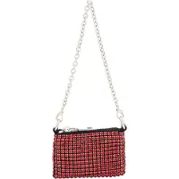 NAEMI Sac bandoulière rouge / noir / argent