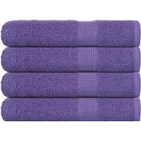 vidaXL Serviettes 4 pcs violet 100x200 cm 360 g/m² 100% coton