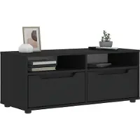 vidaXL Armoire TV VISNES Noir 100x40x38 cm Bois composite