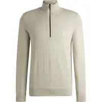 Hugo Boss Pull Kanobix Demi-Zip Écru Blanc cassé Beige taille XXL