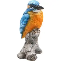 Farmwood Animals Oiseau Martin Pêcheur Sur Tronc En Résine 7 X 7 X 11.5 Cm