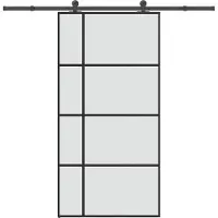 vidaXL Porte coulissante avec ferrure 102,5x205 cm Verre ESG & aluminium
