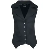Gothicana by EMP Veste Sans Manches Gothic de - Dark Romance - S - XXL - pour Femme - noir - Taille S