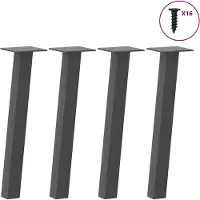 vidaXL Pieds de table basse 4 pcs. Anthracite 30 cm Acier