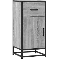 vidaXL Sideboard Gris Sonoma 35,5x35x76 cm Bois composite et métal