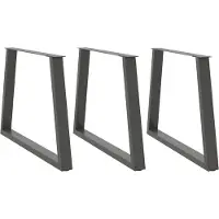 vidaXL Pieds de table de salle à manger en V 3 pièces Anthracite 100x(72-73,3) cm Acier