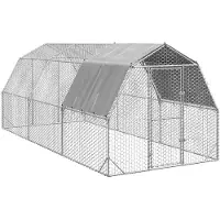 vidaXL Poulailler avec toit 2,5x6x2,25 m Acier galvanisé