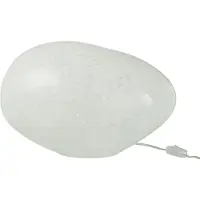 J-Line Lamp Stains Verre ovale blanc Dany