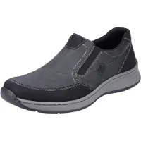 Rieker Chaussons de ville pour hommes, modèle pantoufle, couleur noire, pour un usage décontracté