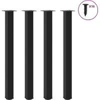 vidaXL Pieds de table de bar 4 pcs. noir 110-112 cm acier