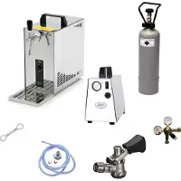 Ich-zapfe Kit complet - Système de tirage, tireuse à bière, mallette à bière, refroidisseur à circulation PYGMY 25 à 1 circuit, refroidisseur à sec, 35 litres/h, tête de tirage : combinée