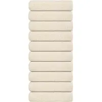 vidaXL Serviettes de douche 10 pcs crème 70x140 cm 360 g/m² 100% coton