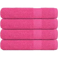 vidaXL Serviettes 4 pcs rose 100x200 cm 360 g/m² 100% coton