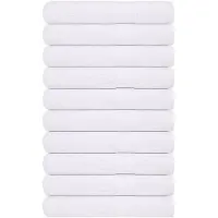 vidaXL Serviettes de sauna 10 pcs blanc 80x200 cm 360 g/m² 100% coton