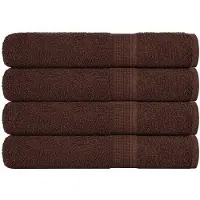 vidaXL Serviettes 4 pcs marron 100x200 cm 360 g/m² 100% coton