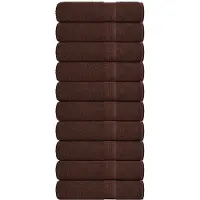 vidaXL Serviettes de bain 10 pcs marron 100x150 cm 360 g/m² 100% coton