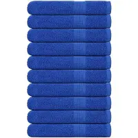 vidaXL Serviettes de sauna 10 pcs bleu 80x200 cm 360 g/m² 100% coton