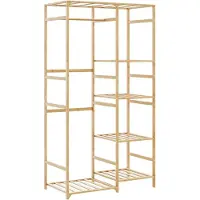 vidaXL Porte-vêtement avec étagères 100x50x184,5 cm bambou
