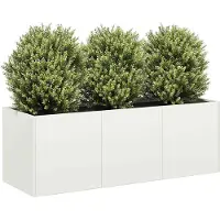 vidaXL Jardinière blanc 120x40x40 cm acier laminé à froid