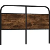 vidaXL Tête de lit chêne fumé 120 cm Acier et bois composite