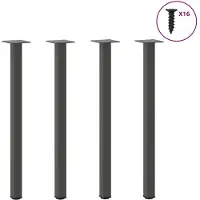 DKD Home Decor Pieds de table basse 4 pcs. Anthracite 72-74 cm Acier