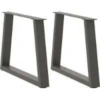 vidaXL Pieds de table basse en V 2 pièces Anthracite 60x(42-43,3) cm Acier