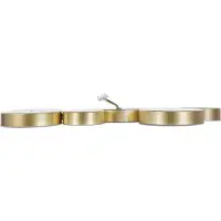 Beliani Plafonnier fer doré 5 abat-jour 54 cm pour salon pour séjour pour entrée pour chambre