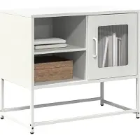 vidaXL Armoire TV blanche 68x39x60,5 cm Acier