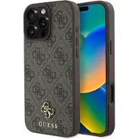 GUESS Coque 4G Metal Logo MagSafe Apple iPhone 16 Pro - Marron