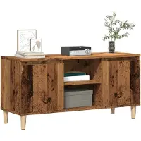 vidaXL Armoire TV imitation vieux bois 102x35x50 cm Matériau dérivé du bois