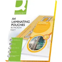 Q-CONNECT Pochette de plastification A4 (A4, 80 µm)