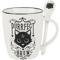 Alchemy England Mug Gothic de - Purrfect Brew - pour Indifférent - blanc/noir - Taille Standard