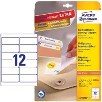 Avery Zweckform Étiquettes multifonctionnelles universelles , 100 étiquettes, 99,1 x 42,3 mm, amovible