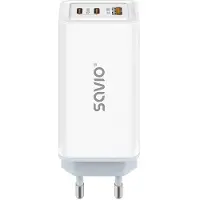 Savio Chargeur Mural Usb-a Et Usb-c La-07 Gan 65w Qc4.0+ Pd 3.0