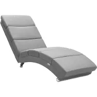 Casaria Chaise de relaxation grise London en tissu