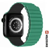 Swissten - Wave Magnetic Apple Watch 42-49mm (vert/gris)