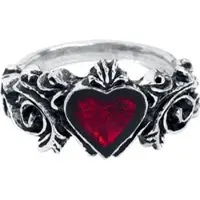 Alchemy Gothic Bague Gothic de - Fiançailles - pour Femme - couleur argent - Taille XXS