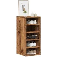 vidaXL Armoires à chaussures 2 pcs vieux bois bois d'ingénierie