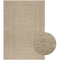 vidaXL Tapis ZIZUR Beige 120x170 cm Aspect jute Intérieur et extérieur