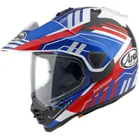 Arai Tour-X5 Trail, casque enduro ,Blanc/Noir/Rouge/Bleu ,L