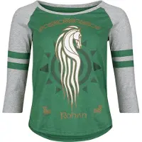 The Lord Of The Rings T-shirt manches longues de - Rohan - M - XXL - pour Femme - vert/gris - Taille L