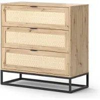 Vicco commode Natal, 92 x 92.5 cm avec 3x tiroirs, Chêne