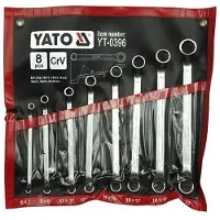 YATO Clés à molette Satin Bent 8 Elem. 6-22Mm Case 0396
