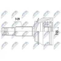NTY Tête de cardanePASCAL G1R054PC