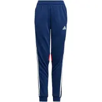 Adidas Pantalon de sport 'Tiro 25 Essentials' bleu foncé / rouge sang / blanc